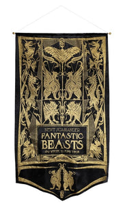 Fantastic Beasts And Where To Find Them - Newt Book Cover Gold Glitter Banner