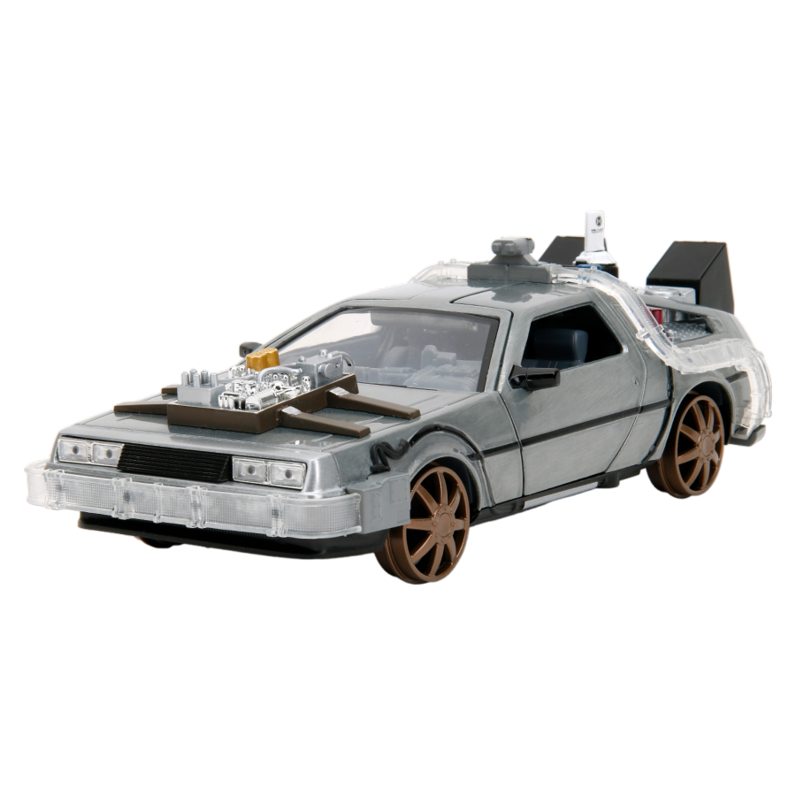Back To The Future 3 - Delorean 1:24 Diecast Vehicle with Sound (Model Car)