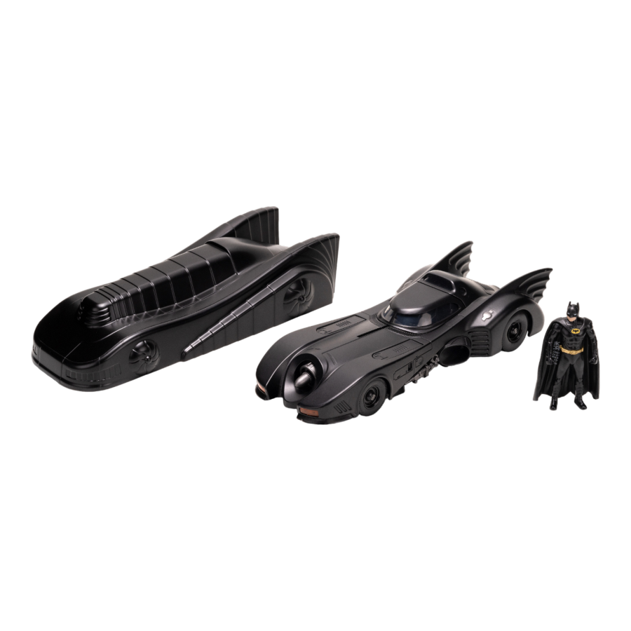 Batman (1989) - Batmobile And Armour With Batman 1:24 Scale Diecast Set (Model Car)