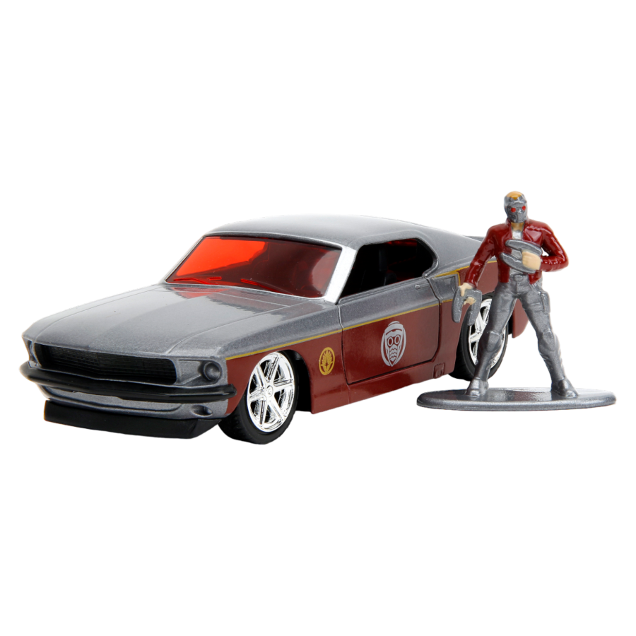 Marvel Comics - 1969 Ford Mustang Fastback 1:32 Scale With Star Lord Figure (Model Vehicle)