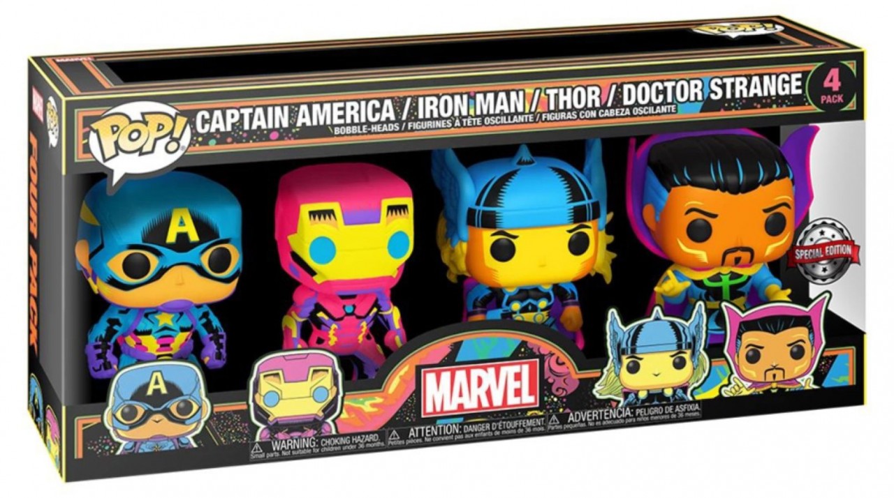Marvel Comics - Black Light 4-Pack (Pop! Vinyl)