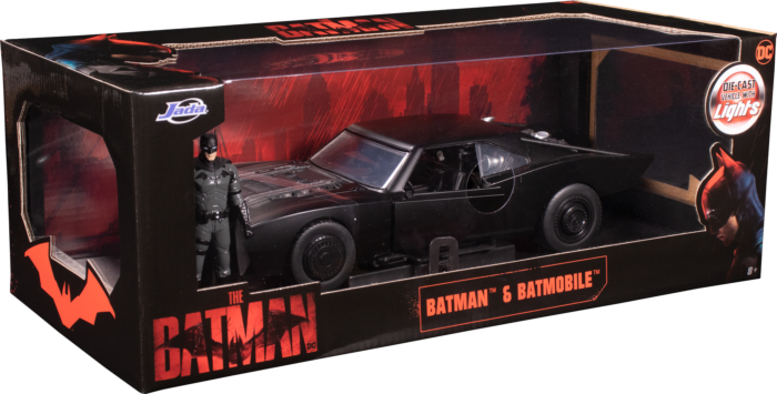 The Batman - Batmobile With Batman 1:18 Scale Hollywood Ride With Light (Model Car)