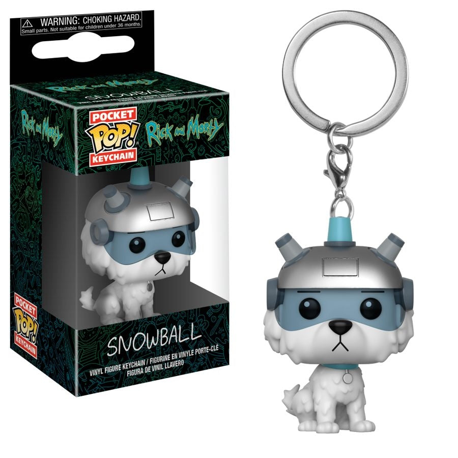 Rick and Morty - Snowball Pocket Keychain (Pop! Vinyl)