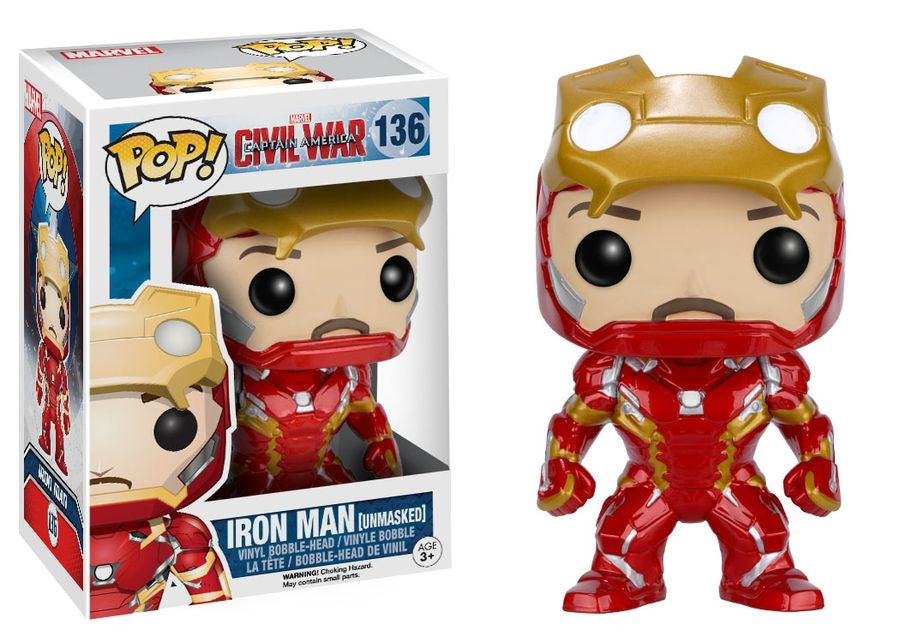 Captain America 3: Civil War - Iron Man Unmasked (Pop! Vinyl)