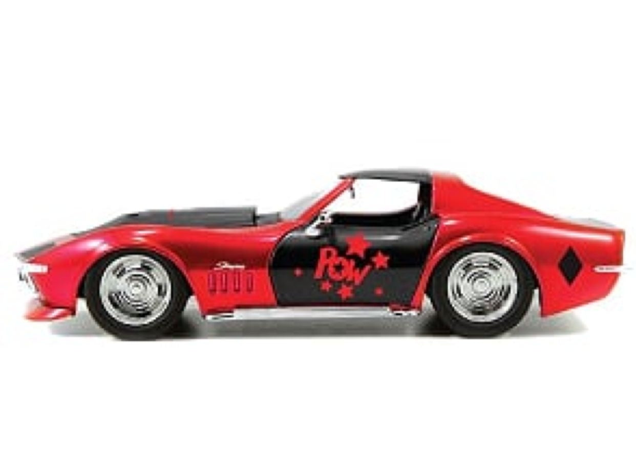 Batman - '69 Corvette Stingray Harley Quinn 1:32 Scale Hollywood Ride (Model Car)