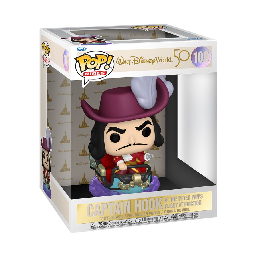 Disney World - Captain Hook At Pans Flight Attraction 50th Anniversary Pop Ride (Pop! Vinyl)