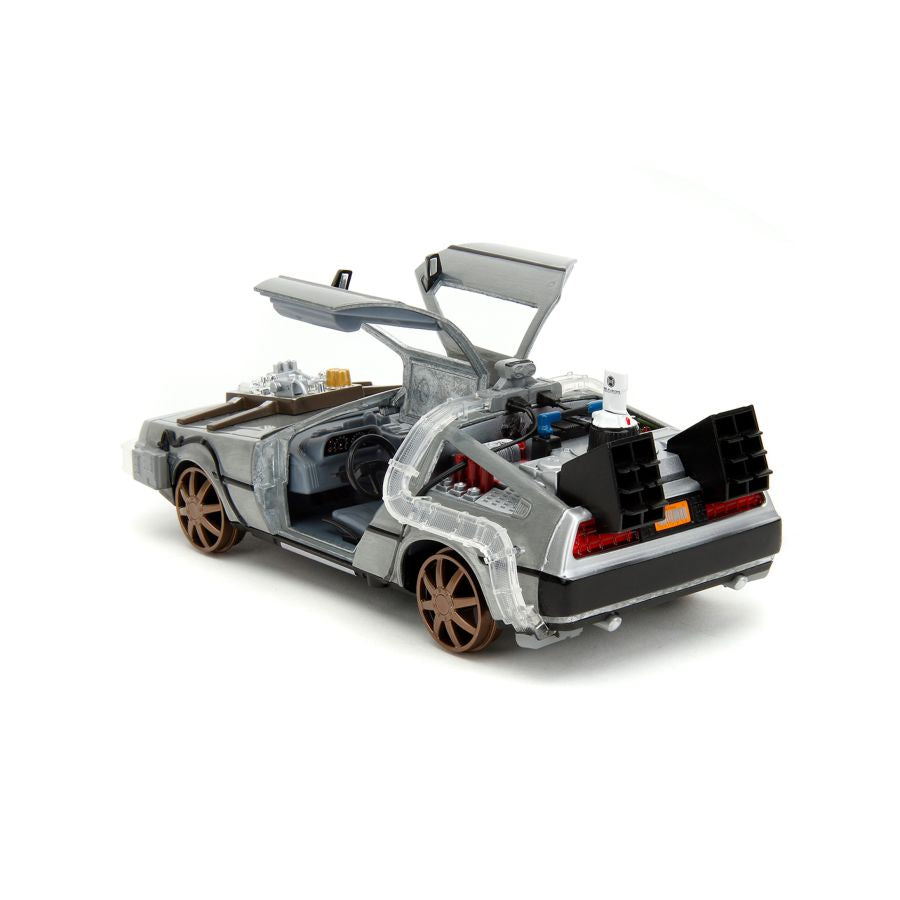 Back To The Future 3 - Delorean 1:24 Diecast Vehicle with Sound (Model Car)