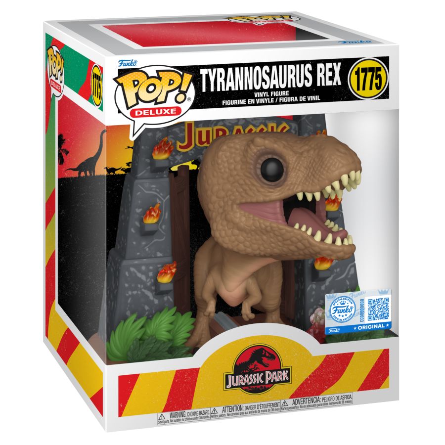 Jurassic Park - Tyrannosaurus Rex With Gates Deluxe (Pop! Vinyl)