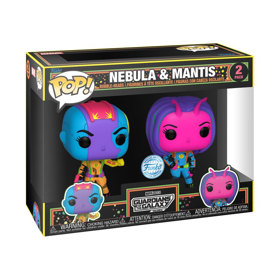 GotG 3 - Nebula And Mantis Blacklight 2-Pack (Pop! Vinyl)