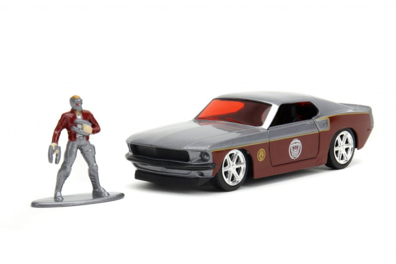 Marvel Comics - 1969 Ford Mustang Fastback 1:32 Scale With Star Lord Figure (Model Vehicle)