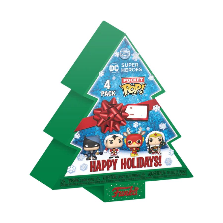 DC Comics - Holiday Tree Box 4-Pack (Pop! Vinyl)
