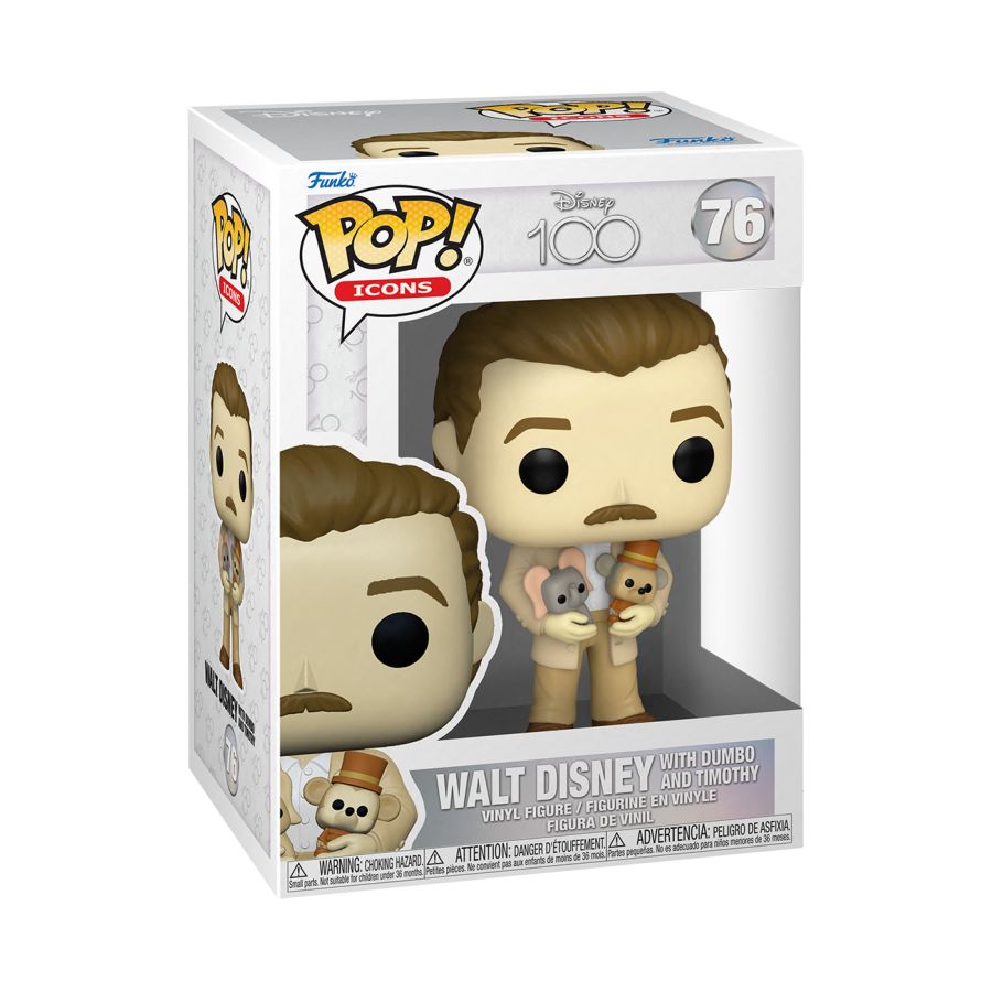 Disney 100th - Walt Disney With Dumbo And Timothy (Pop! Vinyl)