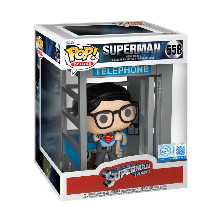 DC Comics - Superman In Phone Booth Deluxe (Pop! Vinyl)