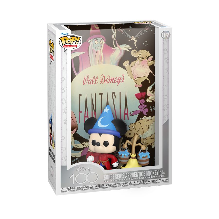 Disney - Fantasia Sorcerer's Apprentice Mickey With Broom Pop! Poster (Pop! Vinyl)
