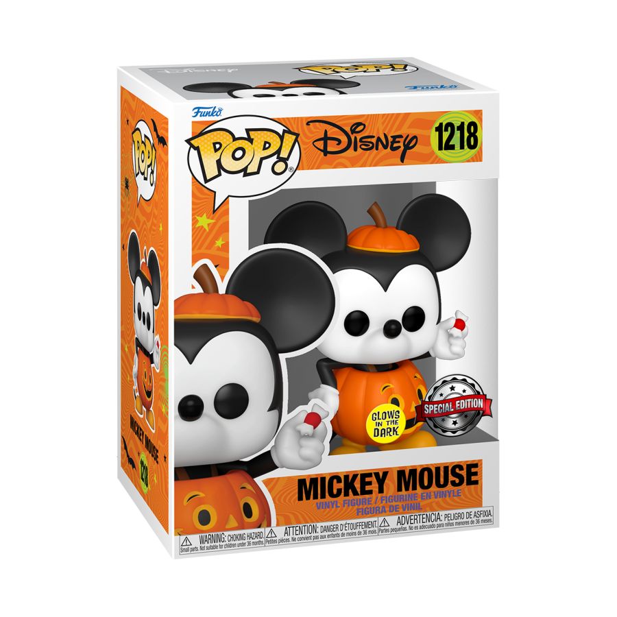 Disney - Mickey Mouse Trick Or Treat Glow (Pop! Vinyl)