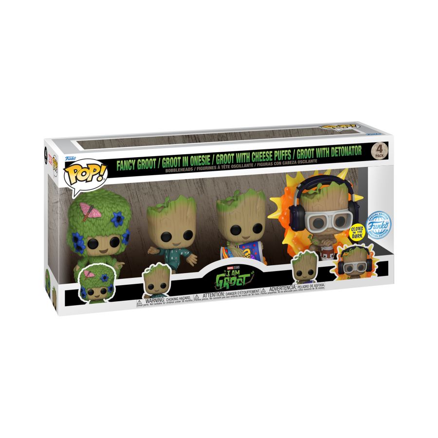 I Am Groot Glow 4-Pack (Pop! Vinyl)
