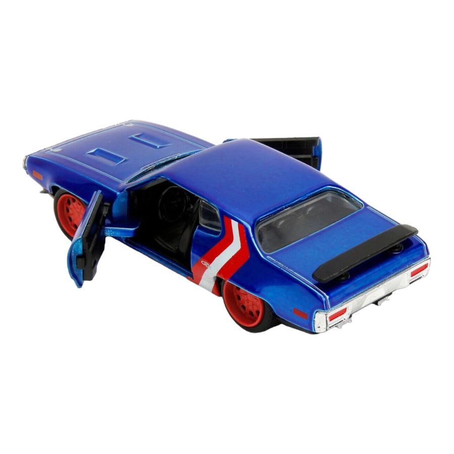 Marvel Comics - 1972 Plymouth GTX With Captain America 1:32 Scale Diecast (Model Vehicle)