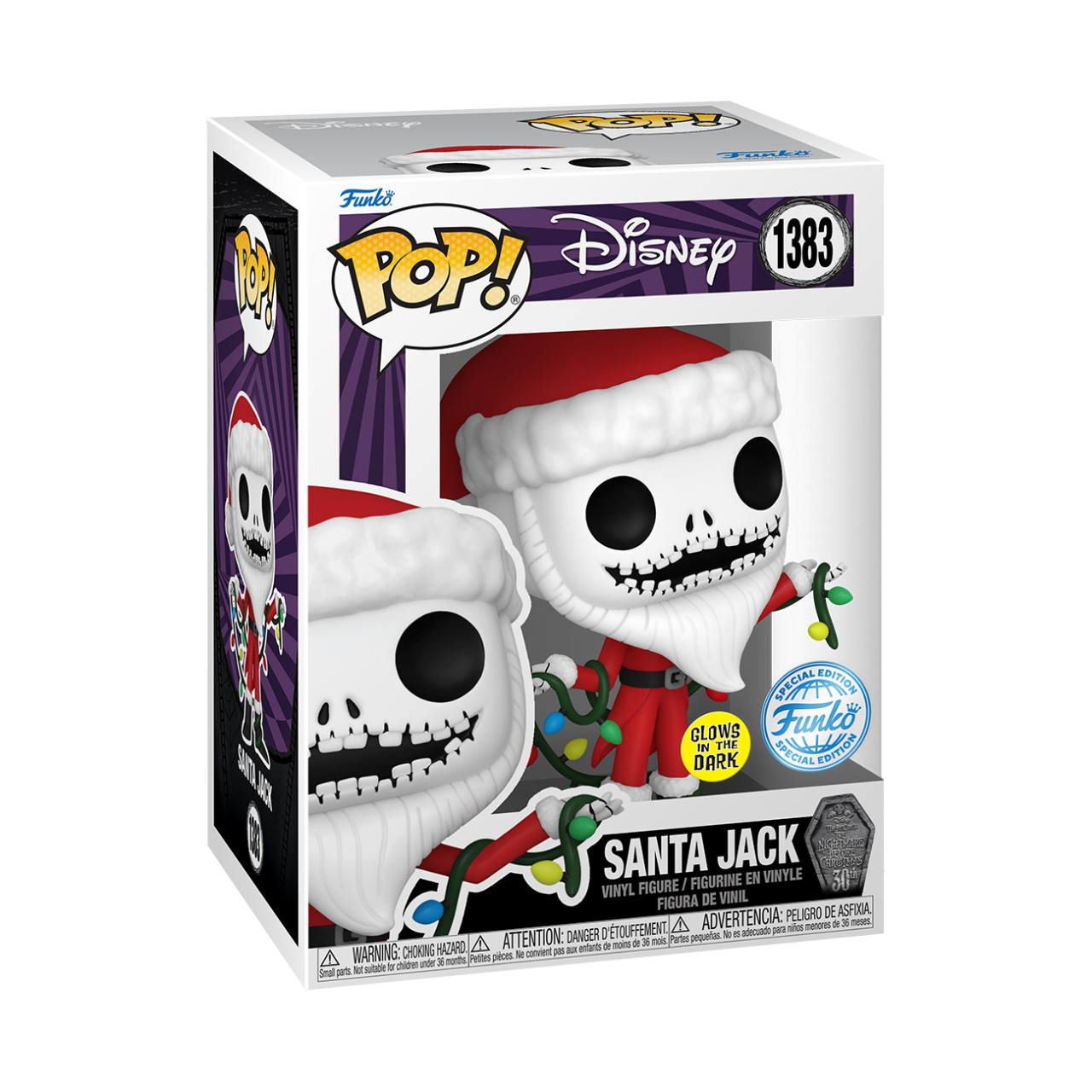 The Nightmare Before Christmas 30th Anniv - Santa Jack Glow (Pop! Vinyl)