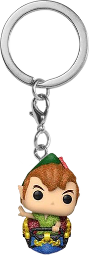 Disney World - Peter Pan On Pans Flight Diamond Glitter 50th Anniversary Pocket Keychain (Pop! Vinyl)