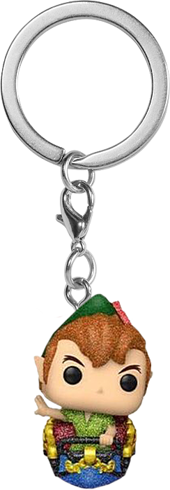 Disney World - Peter Pan On Pans Flight Diamond Glitter 50th Anniversary Pocket Keychain (Pop! Vinyl)