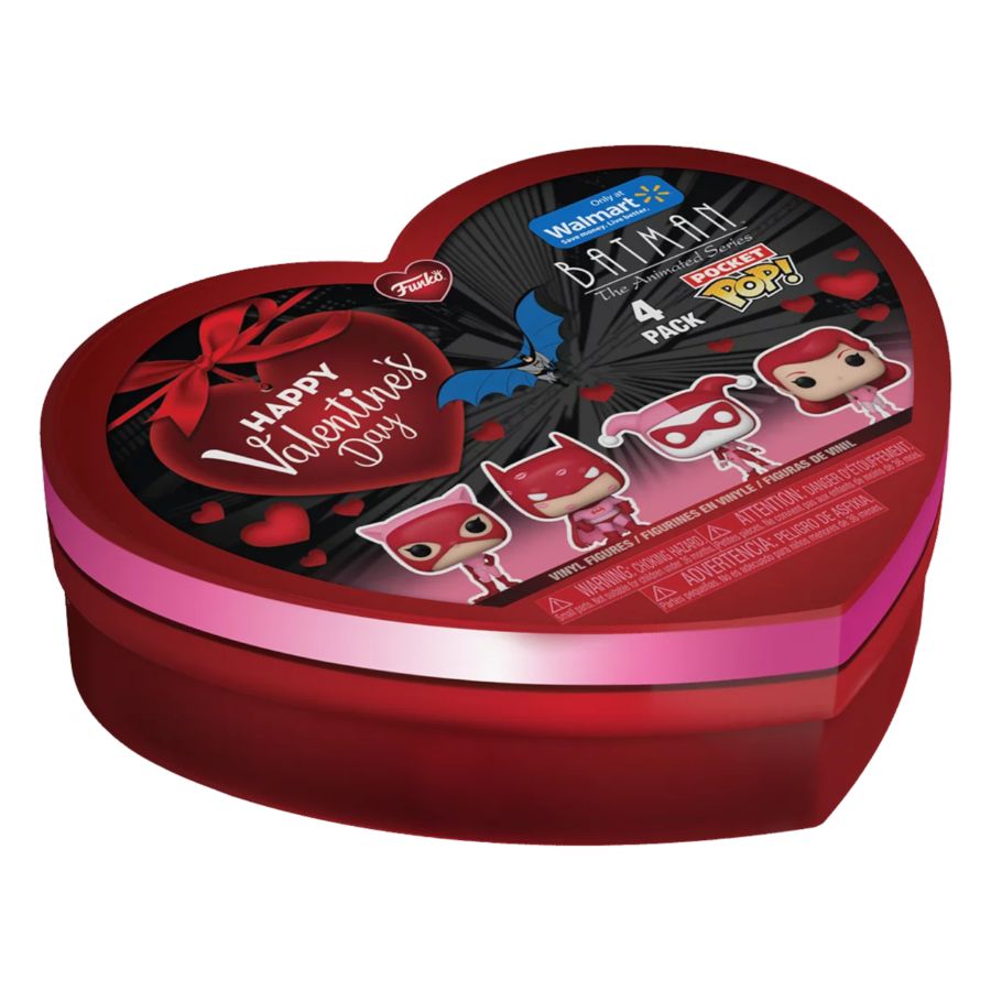 DC Comics: Valentines 2024 - Pink Pocket Pop 4-Pack Heart Box (Pop! Vinyl)