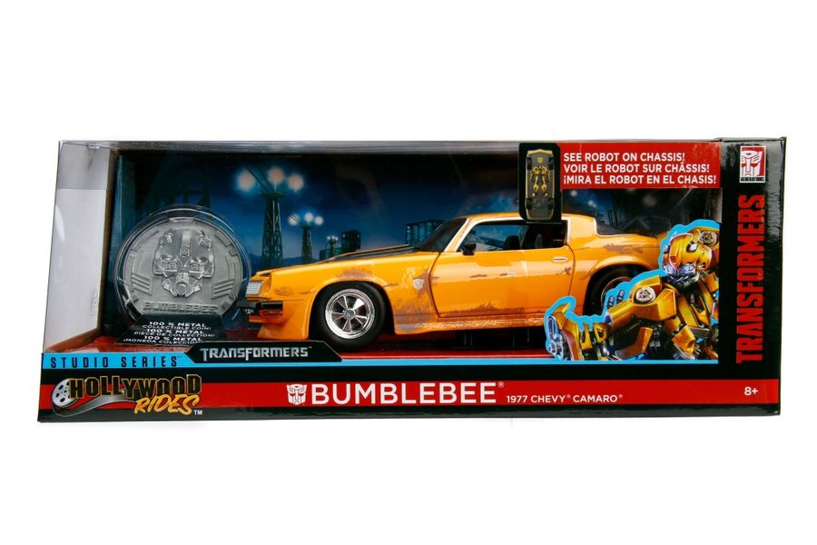 Transformers - 1977 Chevy Camaro 1:24 Scale Hollywood Ride Diecast (Model Car)