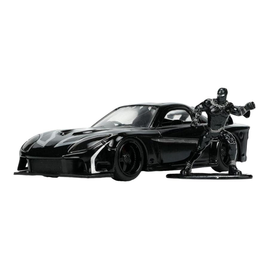 Marvel Comics - 1995 Mazda RX7 With Black Panther 1:32 Scale Diecast (Model Vehicle)