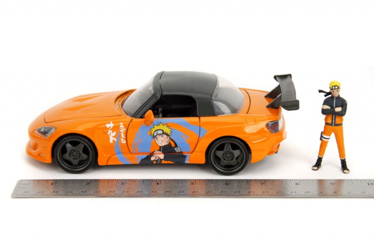 Naruto - 2001 Honda S2000 With Naruto Figure 1:24 Scale Diecast (Model Car)