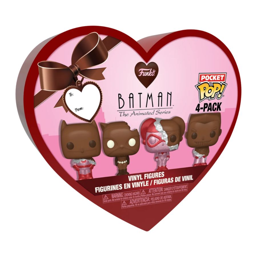 DC Comics: Valentines 2024 - Pocket Pop Heart Box 4-Pack (Pop! Vinyl)