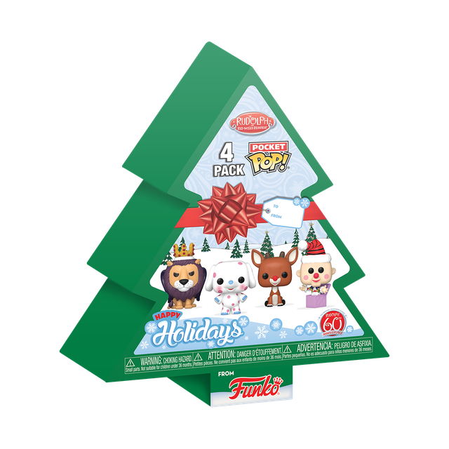Rudolph - Holiday Tree Box Pocket 4-Pack (Pop! Vinyl)