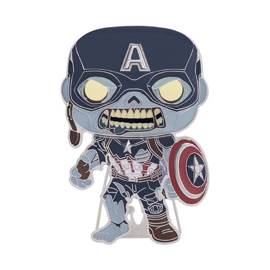 What If - Zombie Captain America 4" Pop! Enamel Pin (Pop! Vinyl Pin)