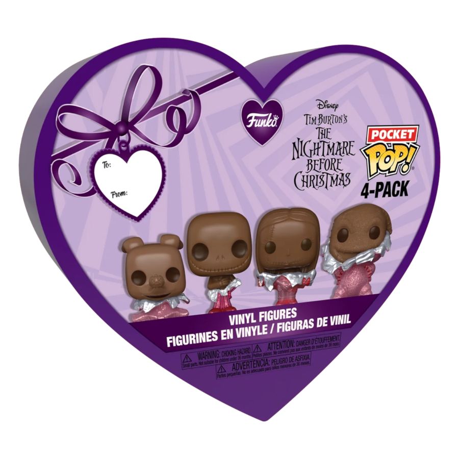 The Nightmare Before Christmas: Valentines 2024 - Pocket Pop Heart Box 4-Pack (Pop! Vinyl)