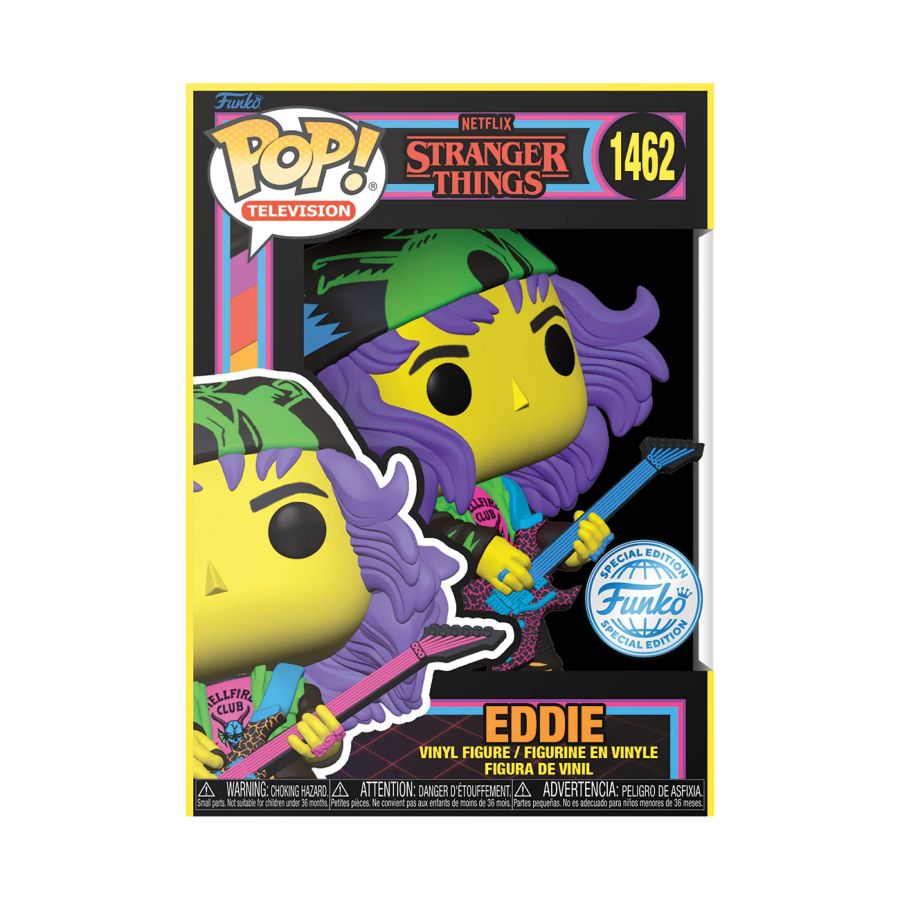 Stranger Things - Hunter Eddie With Guitar Blacklight (Pop! Vinyl)