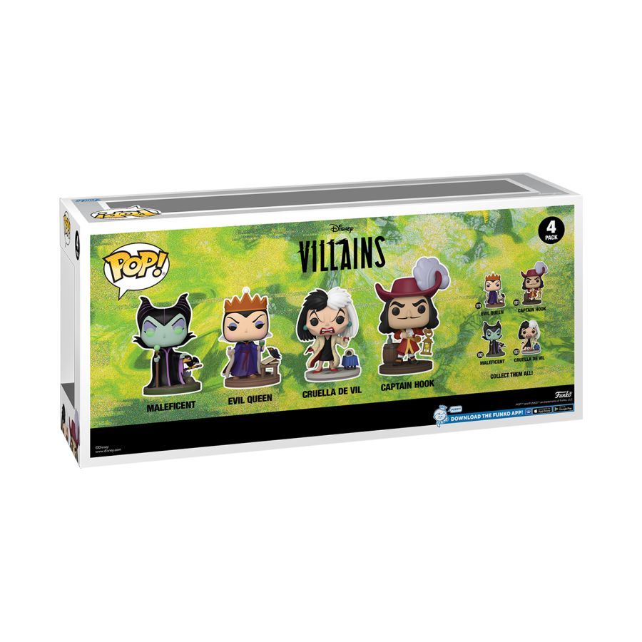 Disney: Villains Glow 4-Pack (Pop! Vinyl)