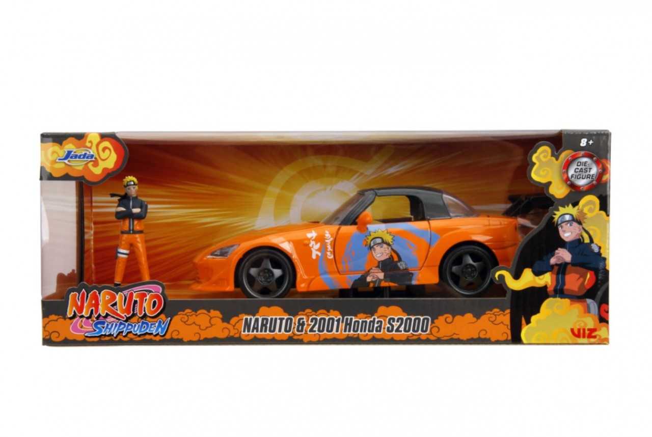 Naruto - 2001 Honda S2000 With Naruto Figure 1:24 Scale Diecast (Model Car)