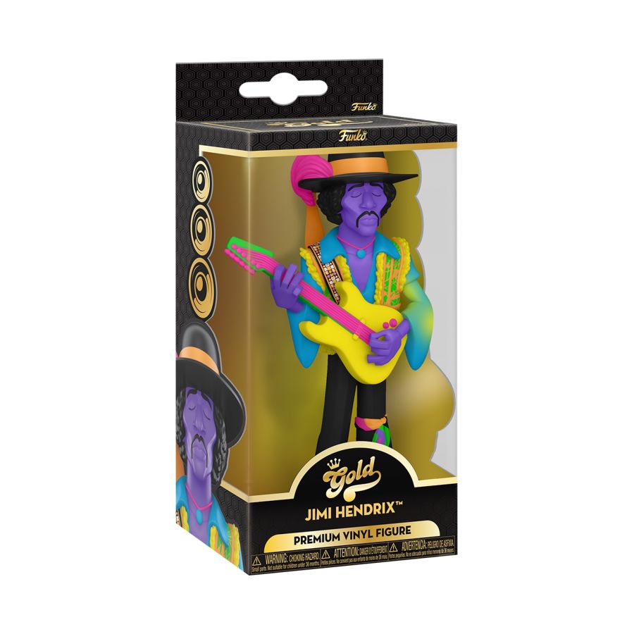 Jimi Hendrix Blacklight 5" Vinyl Gold (Vinyl Figure)