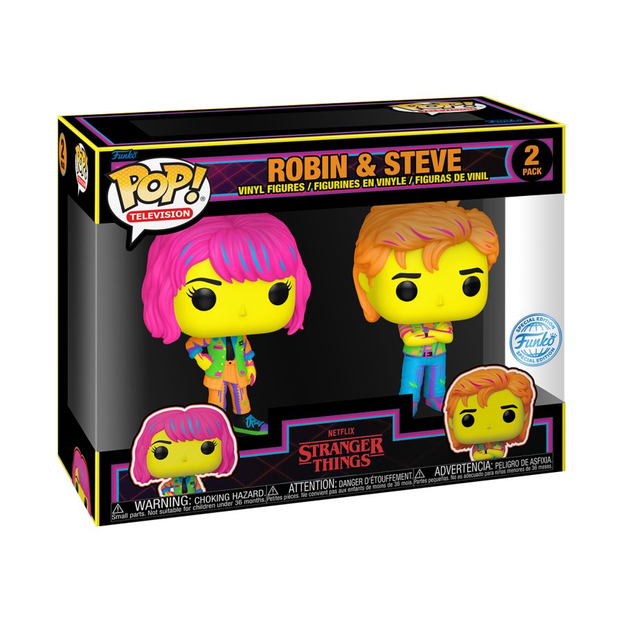 Stranger Things - Robin And Steve Blacklight 2-Pack (Pop! Vinyl)