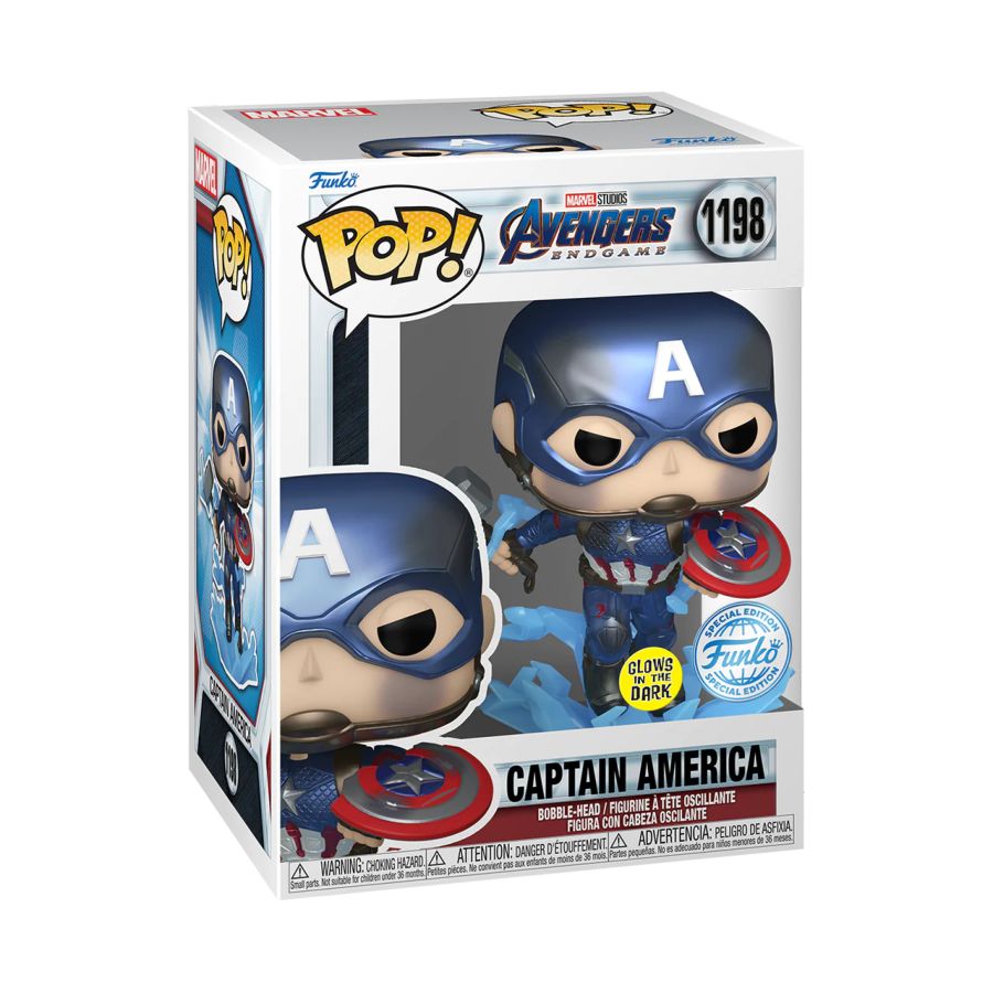 Avengers 4: Endgame - Captain America Metallic Glow (Pop! Vinyl)