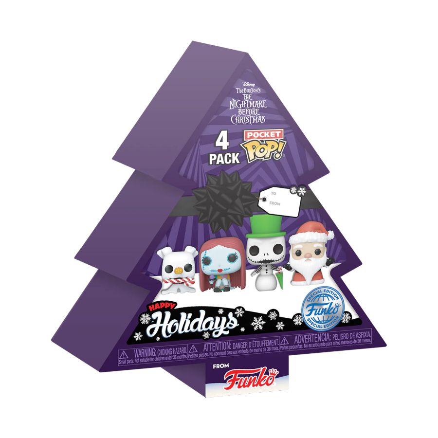 Nightmare Before Christmas - Tree Holiday Pocket 4-Pack (Pop! Vinyl)