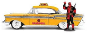 Deadpool (Comics) - 1957 Chevy Bel Air Taxi 1:24 Hollywood Ride Diecast Vehicle With Deadpool (Model Car)