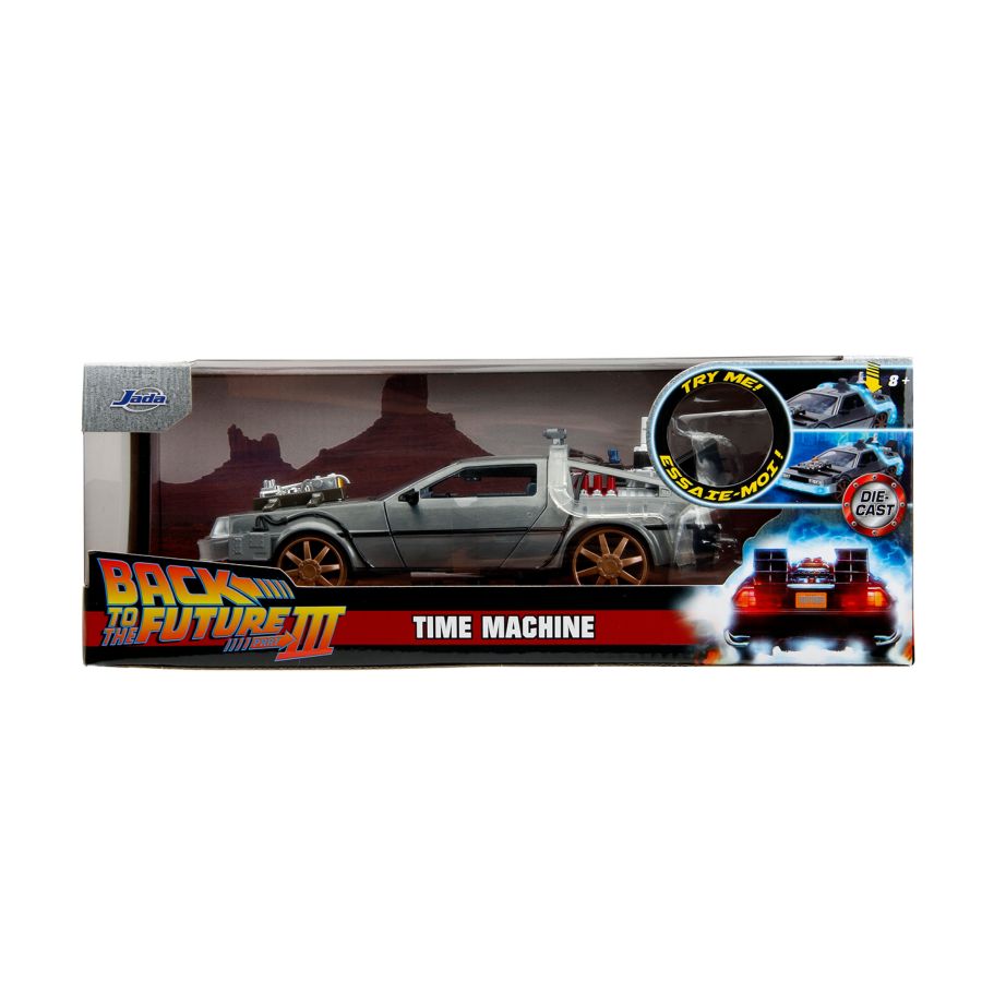 Back To The Future 3 - Delorean 1:24 Diecast Vehicle with Sound (Model Car)
