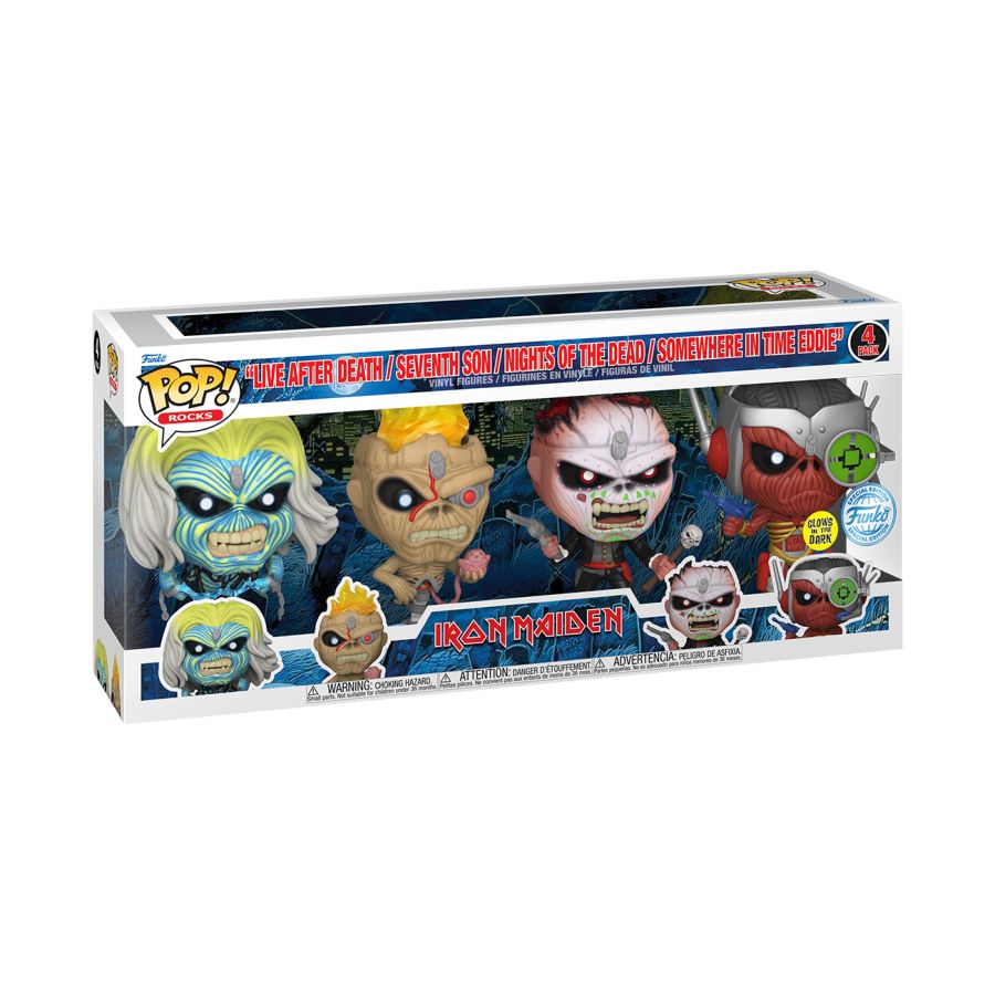 Iron Maiden - Eddie Glow 4-Pack (Pop! Vinyl)