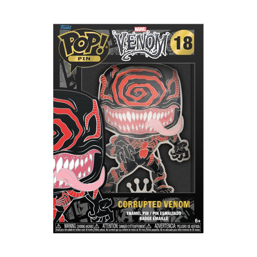 Venom - Venom Corrupted 4" Pop! Enamel Pin (Pop! Vinyl Pin)