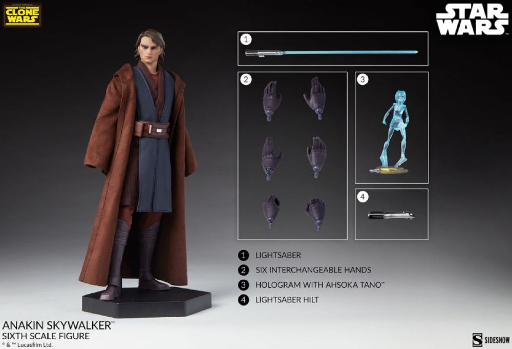 Star Wars: The Clone Wars - Anakin Skywalker 1:6 Scale 12″ Action Figure