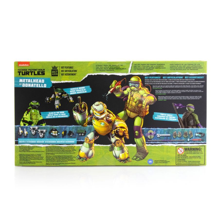 Teenage Mutant Ninja Turtles - Metalhead & Donatello BST AXN 1:15 Scale Action Figue [2 Pack]