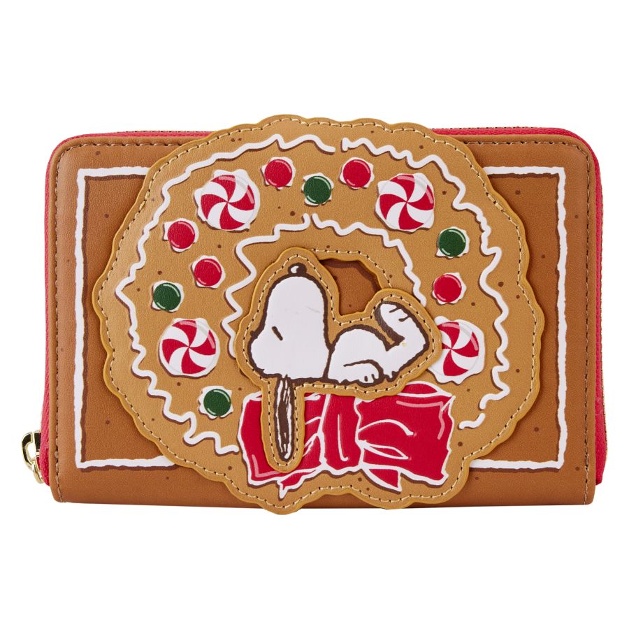 Peanuts - Snoopy Gingerbread Wreath Scented Zip Around Wallet