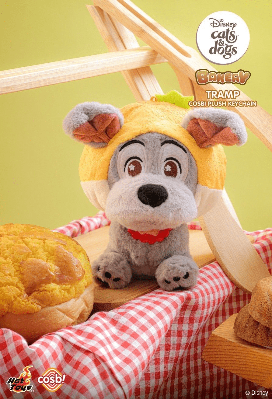 Disney - Cats & Dogs Bakery Cosbi Plush Keychain Collection Assortment (Display of 6)