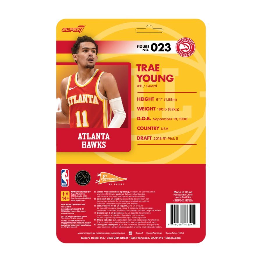 NBA - Trae Young Atlanta Hawks Supersports ReAction 3.75″ Action Figure