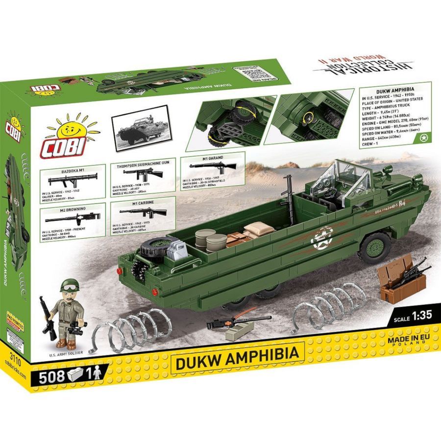 World War 2 - Dukw Amphibia Construction Brick Set (508 Pieces)