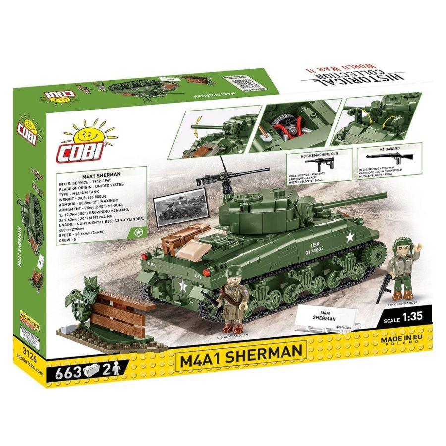 World War 2 - M4A1 Sherman Construction Brick Set (663 Pieces)